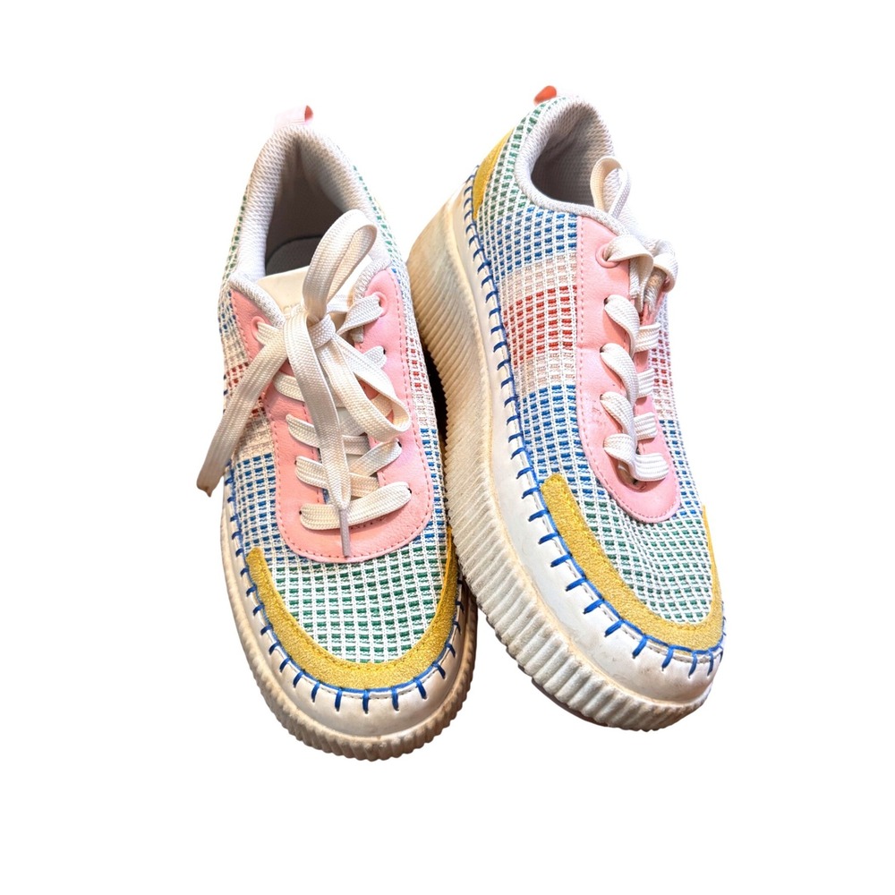 Lucky Step Womens Air Cooled Platform Sneakers Multicolor Size 8